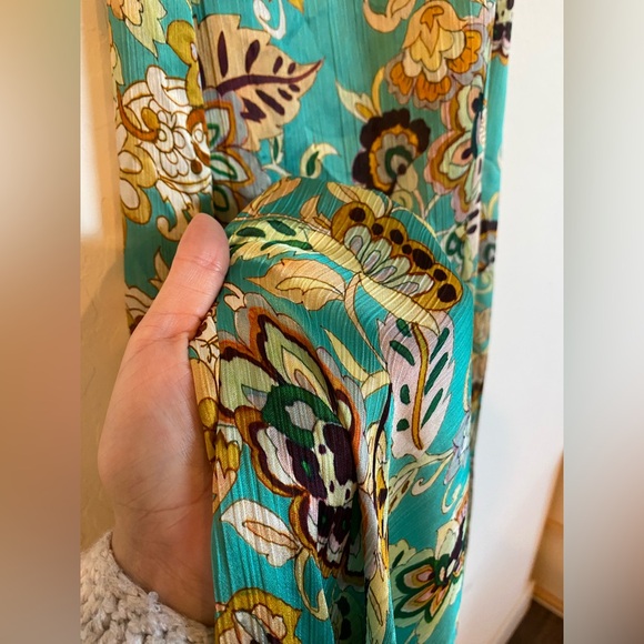 Ara Teal Floral Backless Dress - Picture 5 of 10